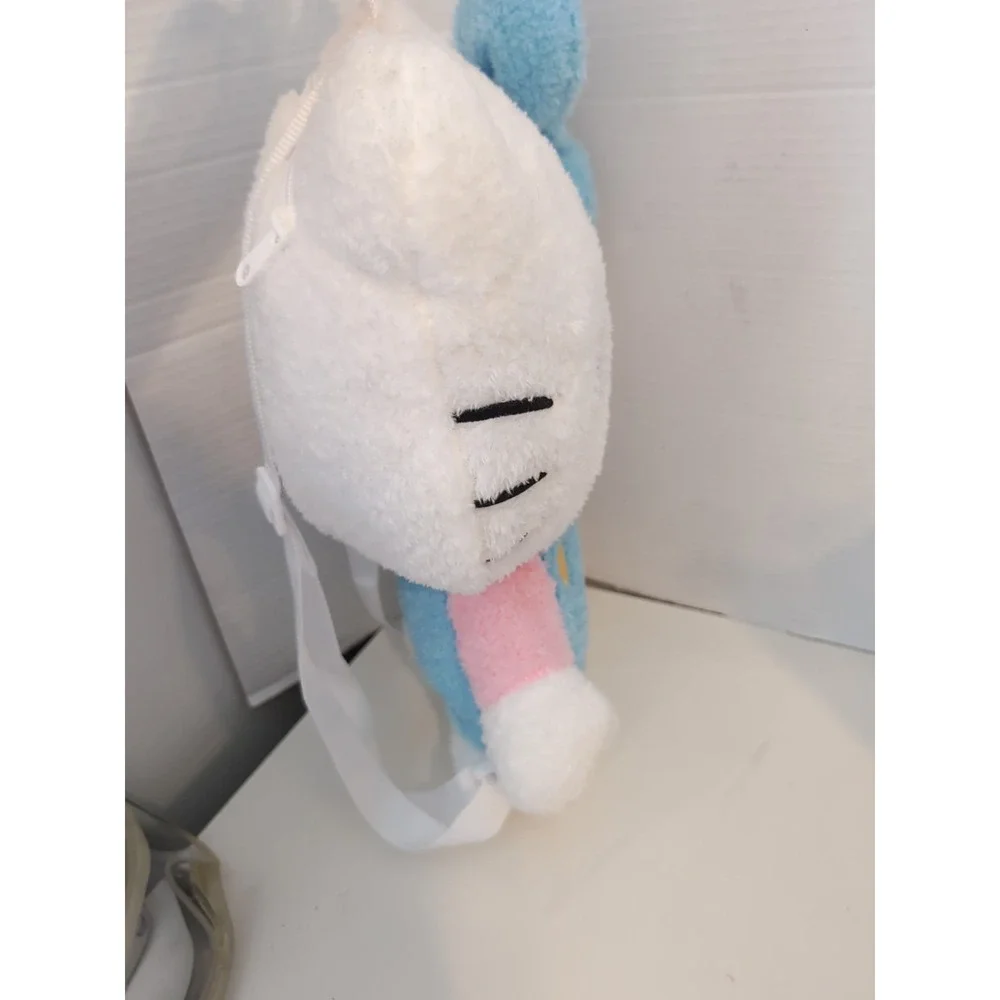 Hello Kitty Plush Pastel‎ Backpack Sanrio Blue Bow Large Bag NWOT